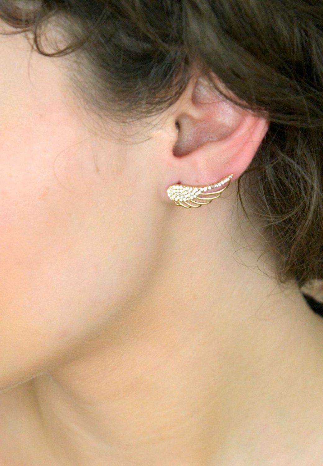 Kolczyki złote nausznice skrzydła z cyrkoniami pr 375, KL 4659 375.jpg